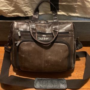 Leather Messenger Bag - Kenneth Cole